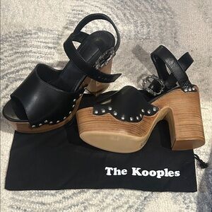 NWOT-The Kooples Black and Brown Platform Heels- Never worn!